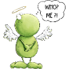Frog Angel Innocence Who Me Saying