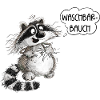Lustiger Waschbär Waschbärbauch Waschbrettbauch