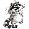 Lustiger Waschbär Cartoon Wildtier
