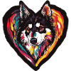 Husky Dog Heart Love