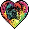 Boxer Chien Coeur Amour