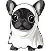 French Buldog Dog Halloween Ghost