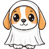 Beagle Dog Halloween Funny Ghost