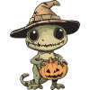 Lizard Halloween Comic Funny