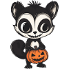 Skunk Halloween Comic Funny
