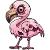 Flamingo Halloween Comic Funny