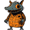 Armadillo Halloween Comic Funny