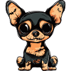 Chihuahua Dog Halloween Comic Funny