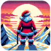 Santa Claus on the mountain