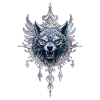 Mystical wolf's head.