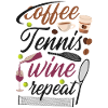 Funny Tennis Player Racket Coffee