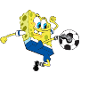 Spongebob Squarepants Playing Football