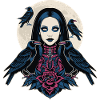 Gothic girl illustration design