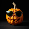 Citrouille avec lunettes de soleil