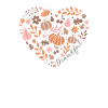 Grateful Pumpkin Heart Autumn Design