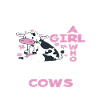 A girl who loves cows