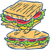 sandwich fast-food cuisinier cuisinier cuisinier