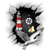 Seagull Lighthouse Compass Lighthouses Seagulls