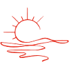 Sunset Sketch (Red)