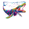 Mosasaurus Dinosaur Popart