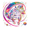 Opossum Space Astronaut Popart