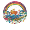 Arche Noah Christlicher Regenbogen Popart