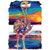 Ostrich Animal Sunglasses Beach Popart
