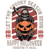 Faucheuse d’Halloween avec citrouille