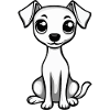 Whippet Dog Comic Cute