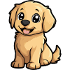 Golden Retriever Dog Comic Cute