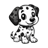 Dalmatiner Hund Comic Niedlich