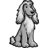 Afghan Hound Hund Comic Niedlich