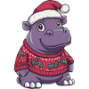 Hippopotamus Christmas Comic