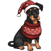 Doberman Dog Christmas Comic