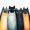 Chats souriants