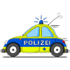 Polizeiauto Blau Gelb