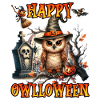 Halloween Enfants HAPPY OWLLOWEEN Drôle