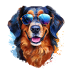 Hovawart with sunglasses