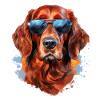 Irish Setter with Sunglasses
