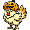 Halloween Chicken Pumpkin Cartoon October