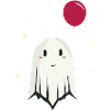 Joyeux fantôme d’Halloween avec ballon