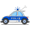 Police Car Polis Blue