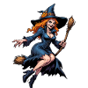 Halloween Witch With Pumpkin Illustration