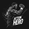 Action Hero black shirt