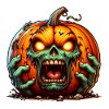 Halloween Citrouille Zombie Effrayant