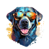 Labrador with sunglasses