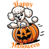 Poodle Pumpkin Happy Halloween Goldendoodle