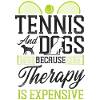 Funny Tennis Player Racket Dog