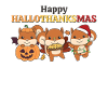 Happy Hallothanksmas Squirrel Christmas