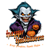 Halloween Vampire with Pumpkins